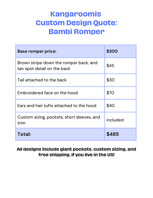 Custom Bambi Romper for Drew