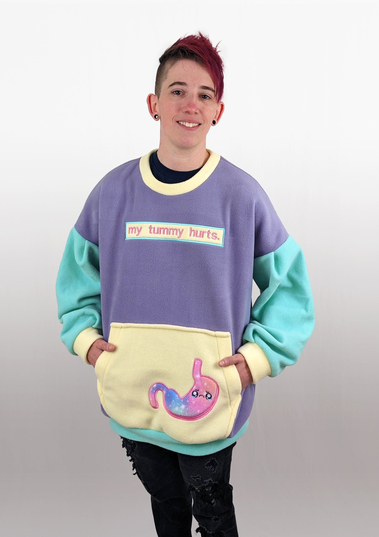My Tummy Hurts Sweater in Pastel