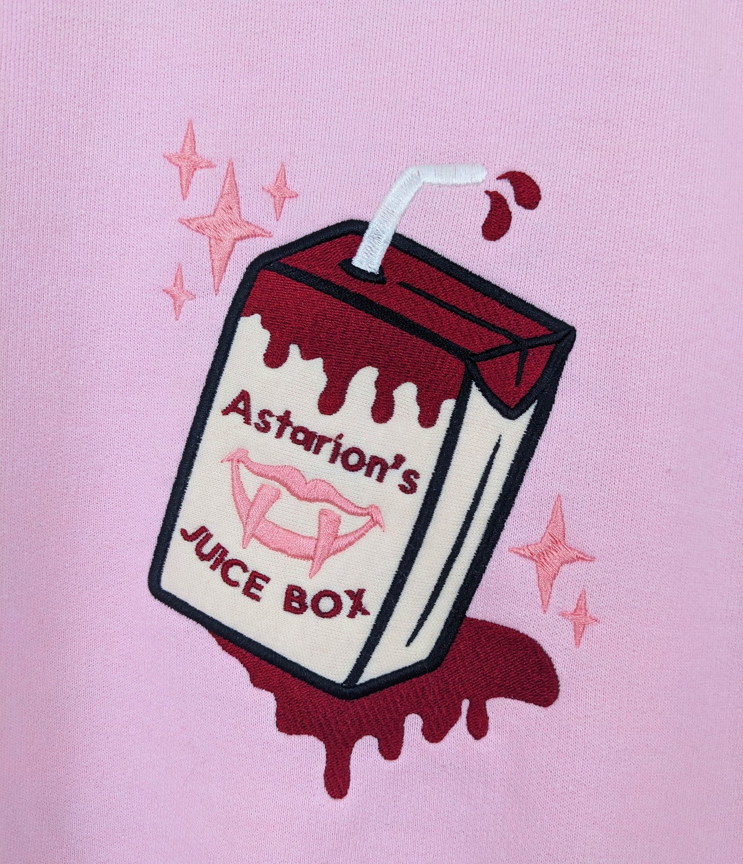 Astarion's Juice Box Crewneck in Pink