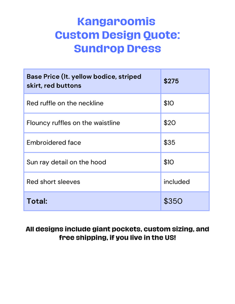 Custom Sundrop Dress for Brittany