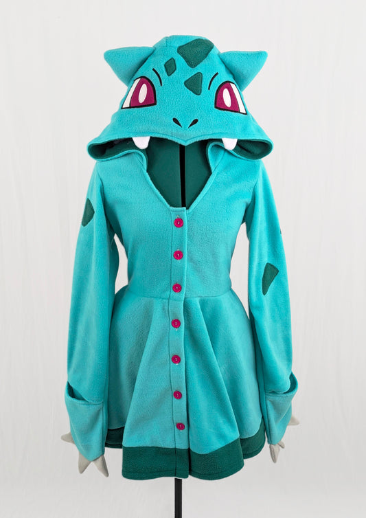 Bulbasaur Inspired Fleece Kigurumi Dress