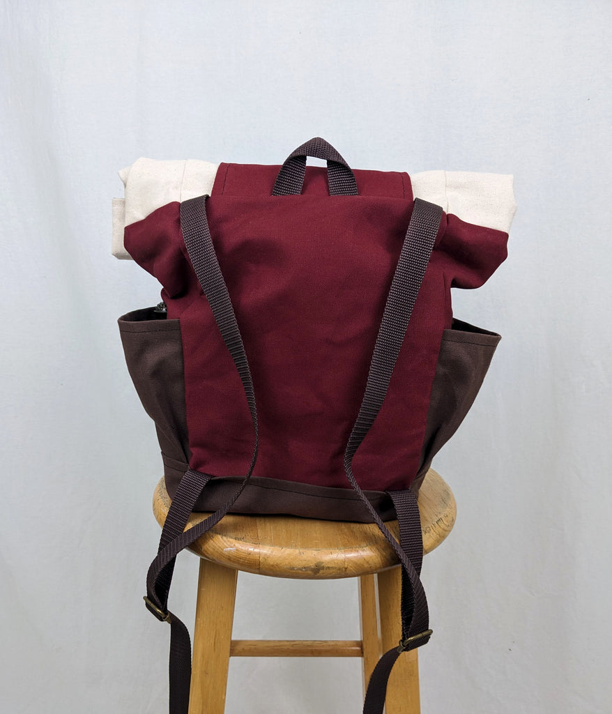 Red on sale canvas backpack