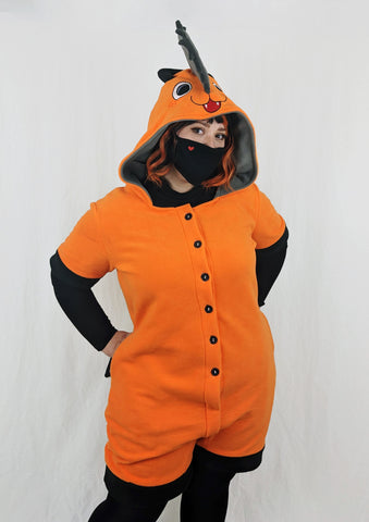 Pochita Inspired Kigurumi Romper